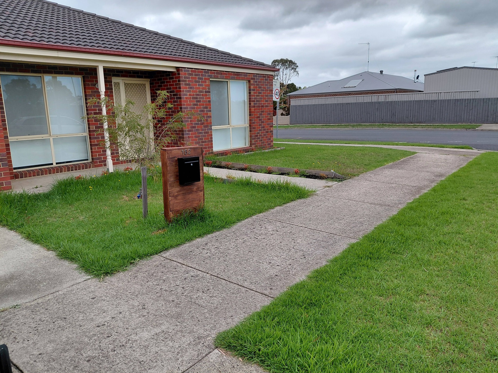 Lawn mowing Geelong job 1